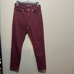 Michael Kors High Rise Jeans in Burgundy